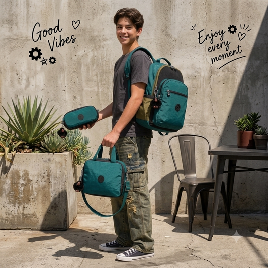SET DE MOCHILA Black khaki $805 mensuales a 9MSI*