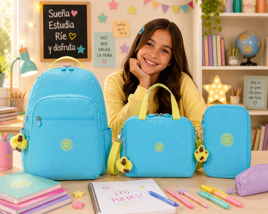 SET DE MOCHILA Splash Blue $816 mensuales a 9msi*
